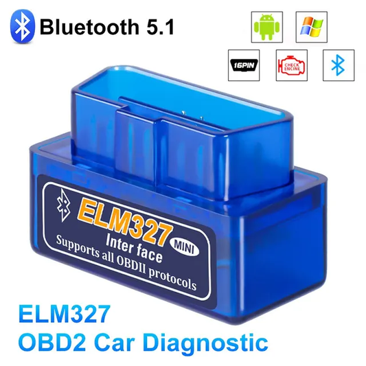 Mini ELM327 v2.0 OBD2 Bluetooth-Autodiagnosetool für Android, unterstützt Code-Scanner, Smart-Scan-Tool, OBD2-Scanner, Mini E.