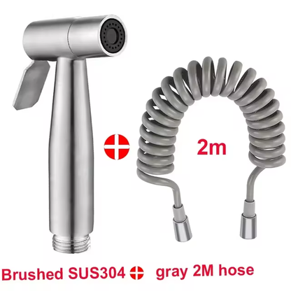 SteelFlow™ Stainless Steel Handheld Bidet Sprayer Set