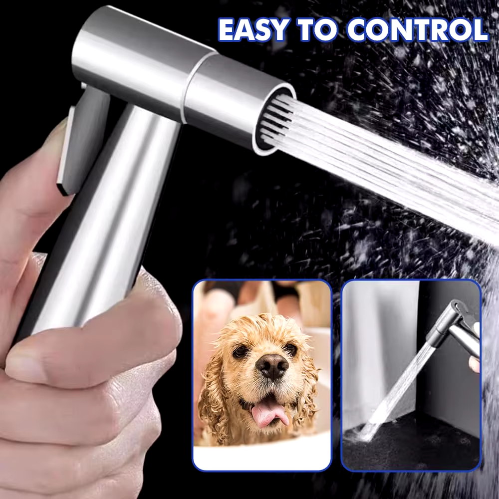 SteelFlow™ Stainless Steel Handheld Bidet Sprayer Set