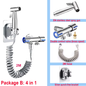 SteelFlow™ Stainless Steel Handheld Bidet Sprayer Set