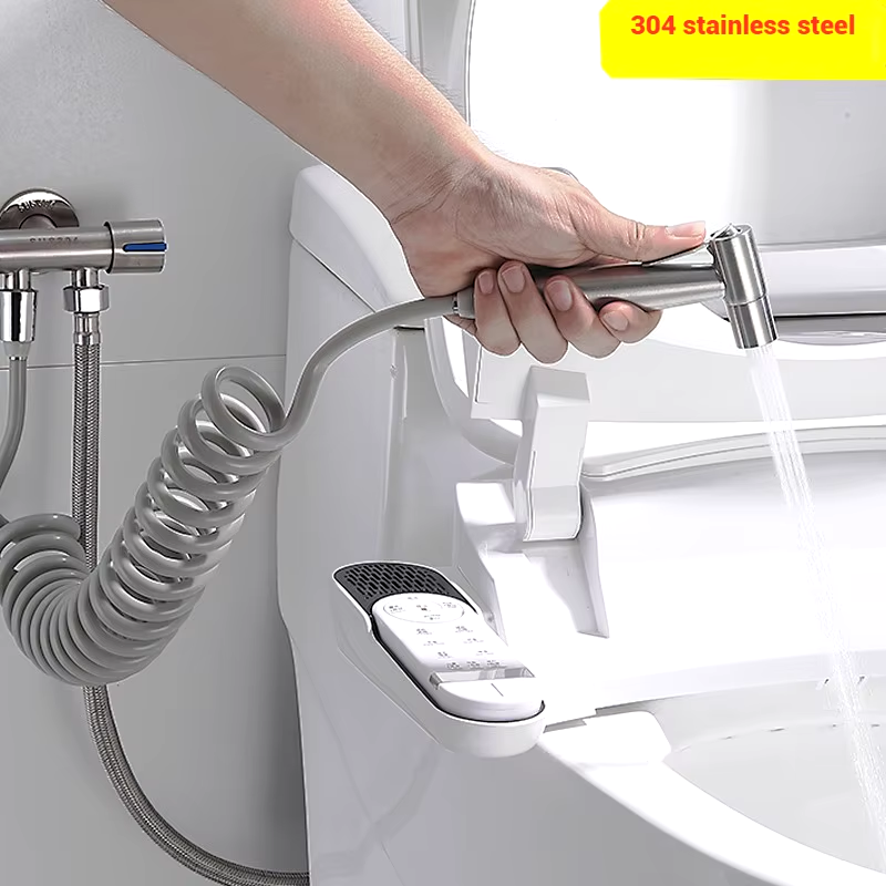 SteelFlow™ Stainless Steel Handheld Bidet Sprayer Set