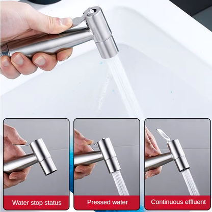 SteelFlow™ Stainless Steel Handheld Bidet Sprayer Set